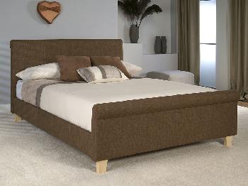 Limelight 4ft Eclipse Small Double Caramel Fabric Bed Frame