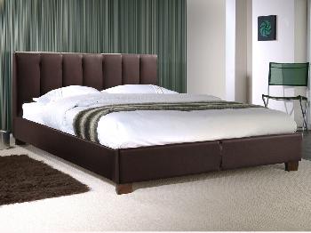 Limelight 4ft Pulsar Small Double Brown Faux Leather Bed Frame