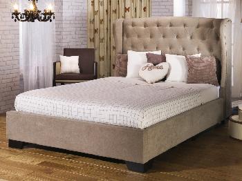 Limelight Capella King Size Stone Fabric Bed Frame