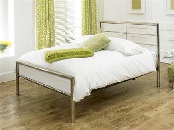 Limelight Celestial 4' 6 Double Chrome Slatted Bedstead Metal Bed