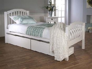 Limelight Despina Without Drawers 3' Single White Wooden Bed