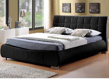 Limelight Dorado Double Black Faux Leather Bed Frame