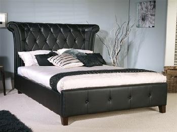 Limelight Epsilon Leather 4' 6 Double White Leather Bed