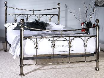 Limelight Gamma Double Antique Nickel Bed Frame