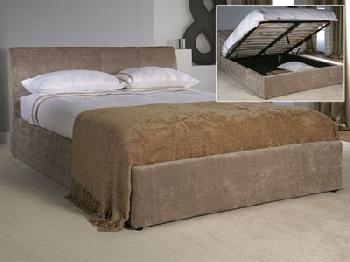 Limelight Jupiter Ottoman 5' King Size Mink Velvet Ottoman Bed Ottoman Bed