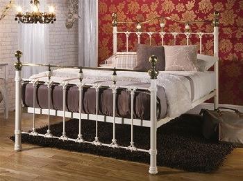 Limelight Knightsbridge 5' King Size Ivory Metal Bed