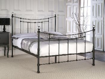 Limelight Metis Double Metallic Black Metal Bed Frame