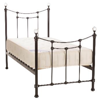 Limelight Metis Metallic Black Bed Frame Single