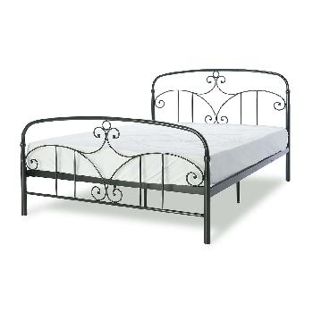 Limelight Musca Metallic Black Bed Frame Double