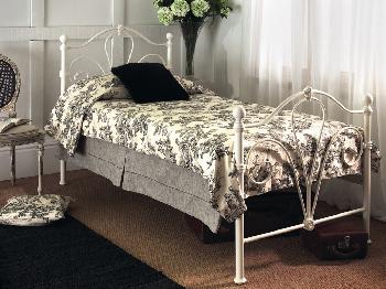 Limelight Nimbus King Size Ivory Metal Bed Frame