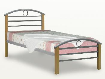 Limelight Pegasus Single Silver Metal and Beech Bed Frame