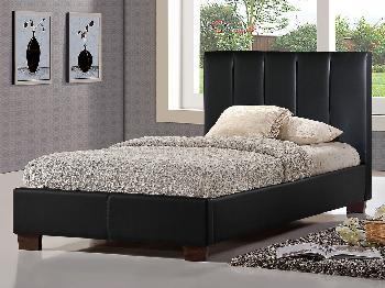 Limelight Pulsar Single Black Faux Leather Bed Frame