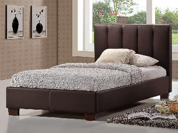 Limelight Pulsar Single Brown Faux Leather Bed Frame