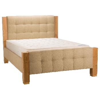 Limelight Saturn Upholstered and Oak Bedstead - Kingsize