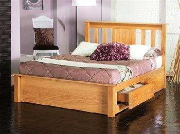 Limelight Vesta 5' King Size Natural Wooden Bed