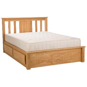 Limelight Vesta Oak Two Drawer Bed Frame King