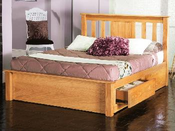 Limelight Vesta Super King Size American Oak 2 Drawer Bed Frame