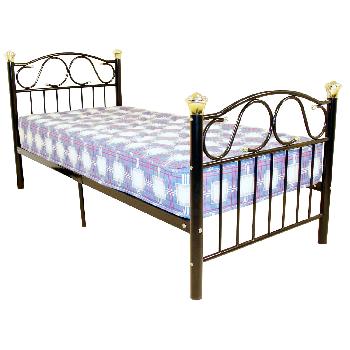 Lisa Metal Bed Frame Single Silver