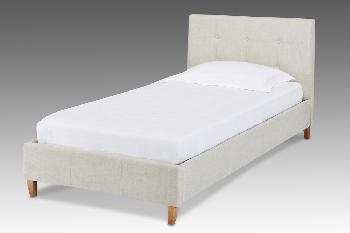 LPD Hartford Single Cream Fabric Bed Frame