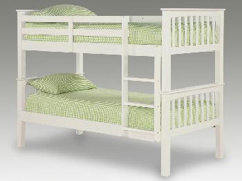 LPD Leo White Wooden Bunk Bed Frame