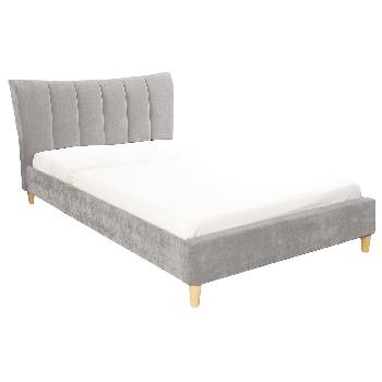 Luciana Upholstered Bedstead Grey Double