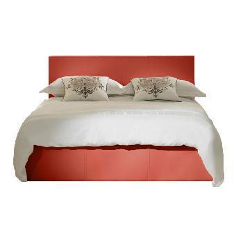 Madrid Faux Leather Ottoman Bed in Red King