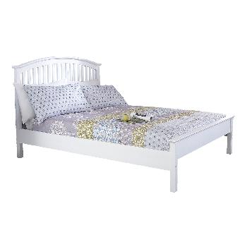 Madrid White Wooden Bed Frame Double