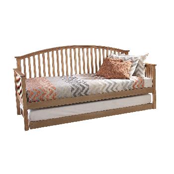 Madrid Wooden Day Bed With Trundle Oak