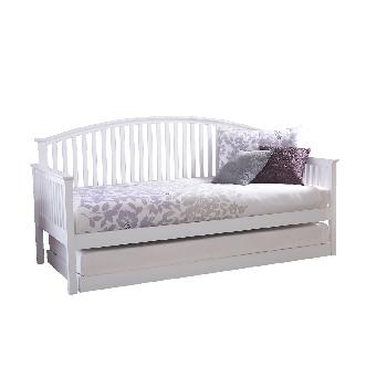 Madrid Wooden Day Bed With Trundle White