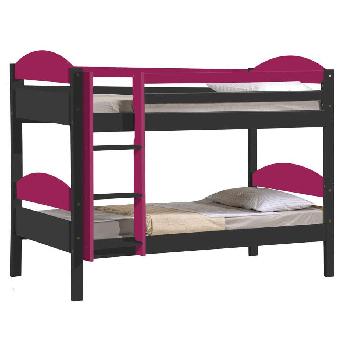 Maximus bunk bed - Single - Graphite and Fuchsia