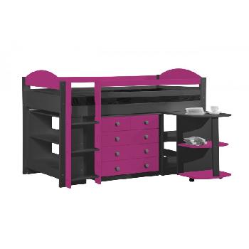 Maximus Graphite Long Mid Sleeper Set 1 with Fuschia