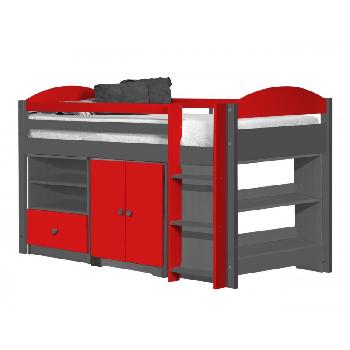Maximus Graphite Long Mid Sleeper Set 2 with Red