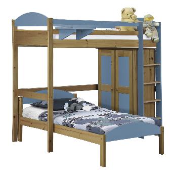 Maximus L Shape Antique Long High Sleeper Set 1 with Baby Blue
