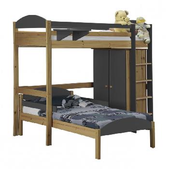 Maximus L Shape Antique Long High Sleeper Set 1 with Graphite