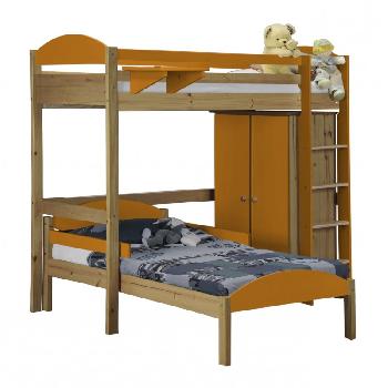 Maximus L Shape Antique Long High Sleeper Set 1 with Orange