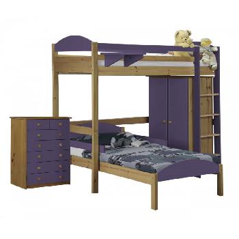 Maximus L Shape Antique Long High Sleeper Set 2 with Lilac