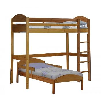 Maximus L Shape Antique Long High Sleeper with Antique