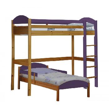 Maximus L Shape Antique Long High Sleeper with Lilac