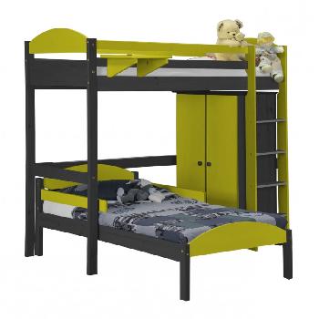 Maximus L Shape Graphite Long High Sleeper Set 1 with Lime