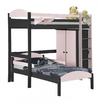 Maximus L Shape Graphite Long High Sleeper Set 1 with Pink