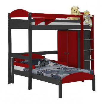 Maximus L Shape Graphite Long High Sleeper Set 1 with Red