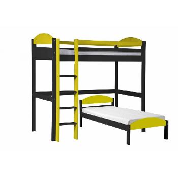 Maximus L Shape Graphite Long High Sleeper with Lime