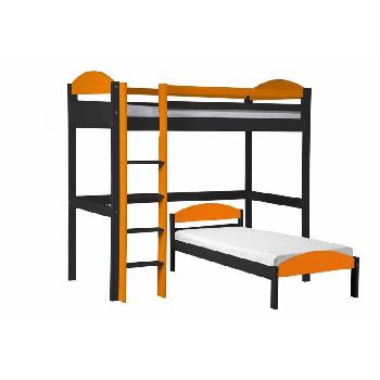 Maximus L Shape Graphite Long High Sleeper with Orange