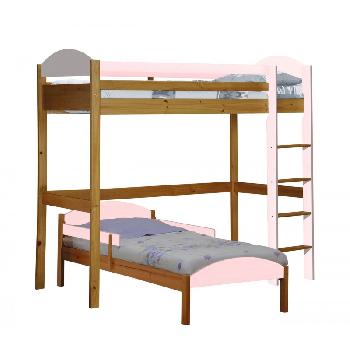 Maximus L shape high sleeper - Antique and Pink