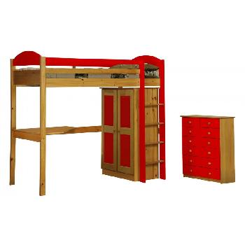 Maximus Long Antique High Sleeper Set 2 with Red