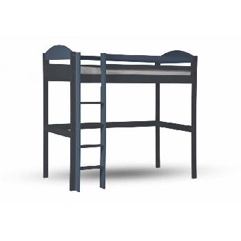 Maximus Long Graphite High Sleeper Bed with Blue