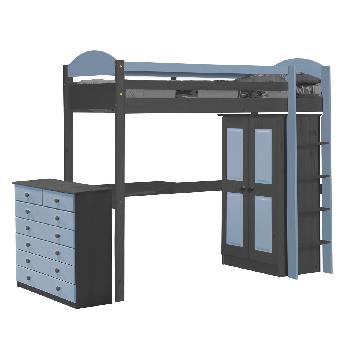 Maximus Long Graphite High Sleeper Set 2 with Baby Blue