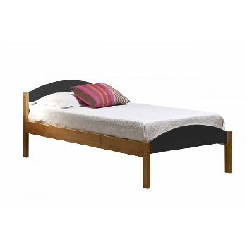 Maximus Long Single Antique Bed Frame Antique with Graphite