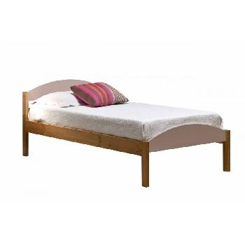 Maximus Long Single Antique Bed Frame Antique with Pink