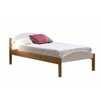 Maximus Long Single Antique Bed Frame Antique with White